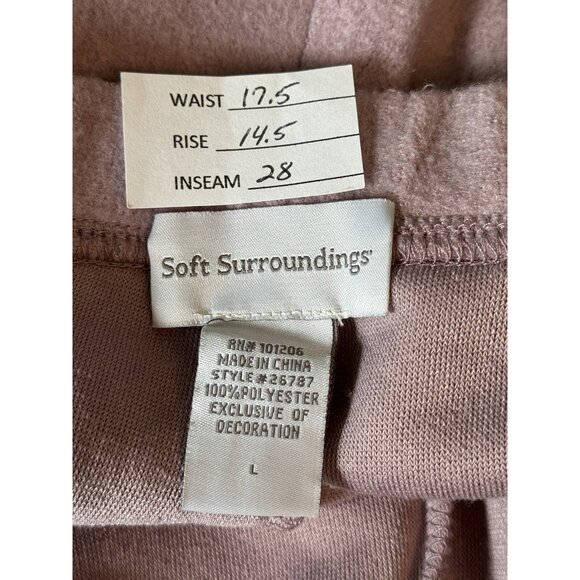 Soft Surroundings Women’s Fleece Pants Size Large Lavender Purple Comfy Pull On - Picture 2 of 7